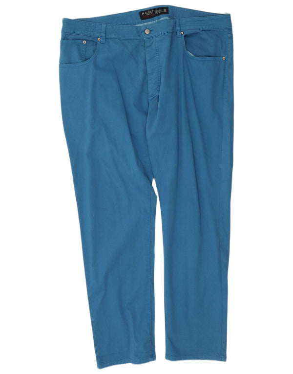 Hackett Pantalon décontracté droit pour homme W44 L31 Bleu Coton