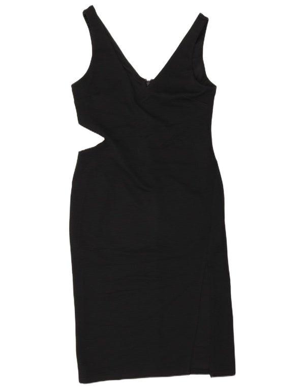 Topshop Robe moulante sans manches pour femme UK 42 Polyester noir moyen