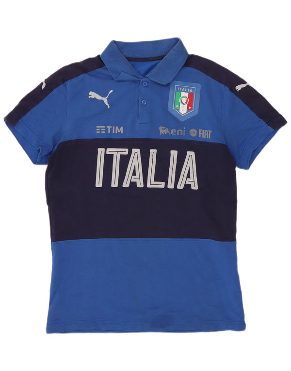 Puma Polo Italia Graphic Small Homme Bleu Colorblock Cotton Sports