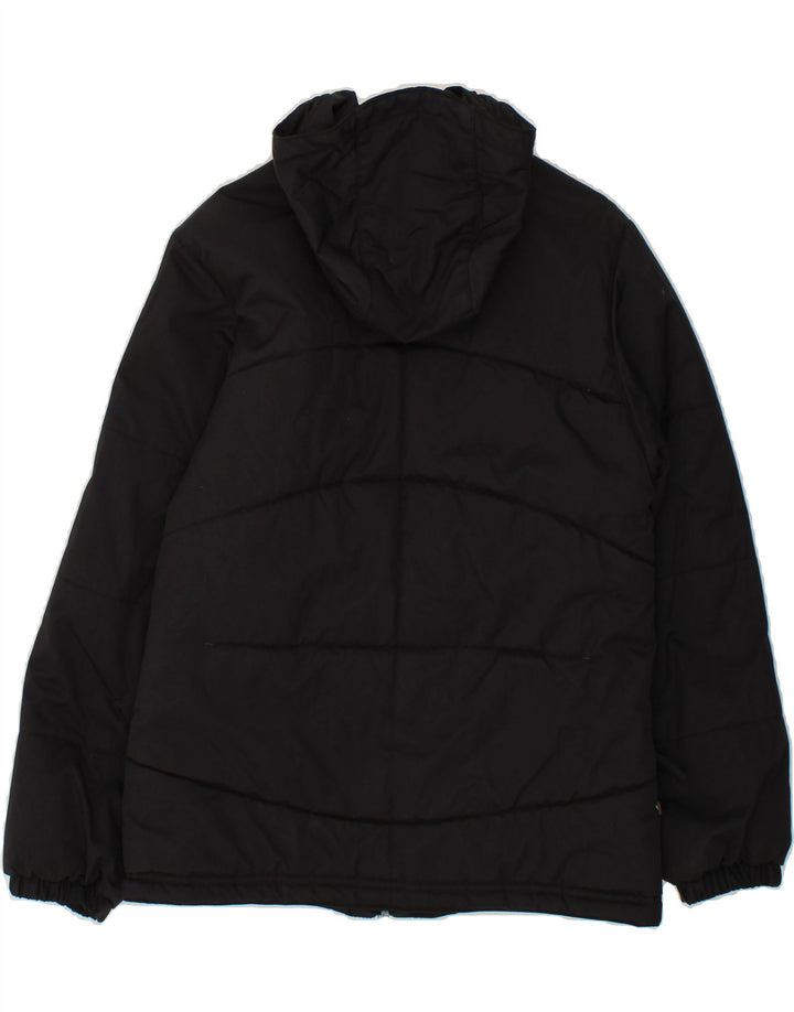 REEBOK Womens Hooded Padded Jacket UK 10 Small Black Polyester Vintage Reebok and Second-Hand Reebok from Messina Hembry 