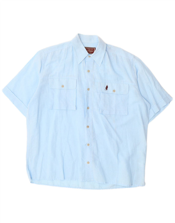 Chemise à Manches Courtes Homme Marlboro Classics Bleu Moyen