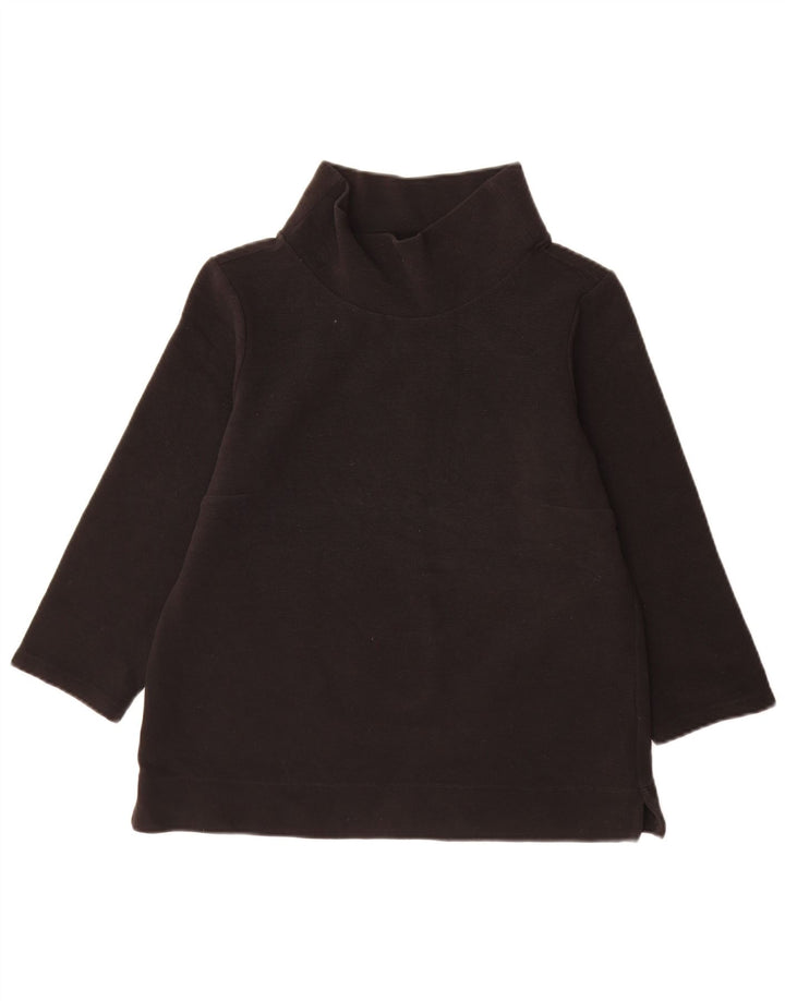 Hobbs Haut Femme Manches 3/4 UK 14 Moyen Noir Coton