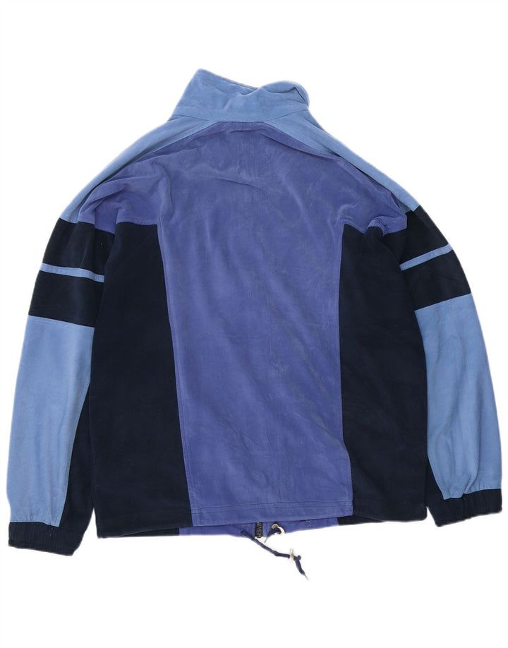 Lotto Survêtement Complet en Velours Homme Bleu Marine Moyen Polyester Colorblock