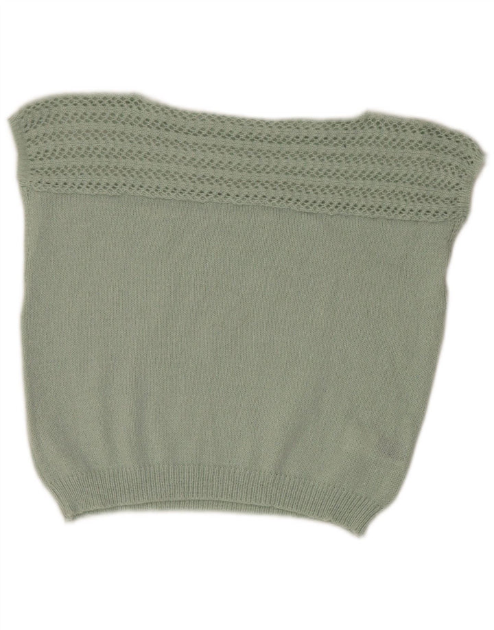 Shein Femme Crop Vest Débardeur UK 44 Vert Moyen Polyester