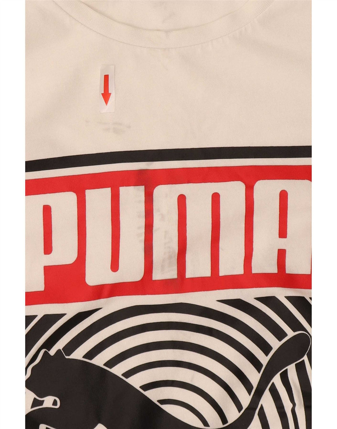 Puma T-shirt graphique pour hommes, grand, blanc, coton