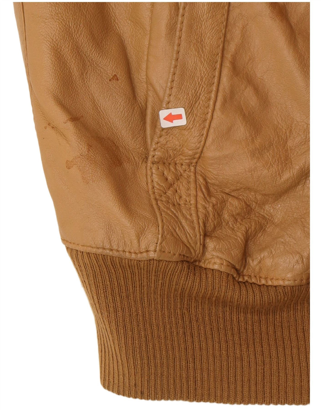 veste en cuir bombardier militaire vintage pour hommes UK 38 Beige moyen