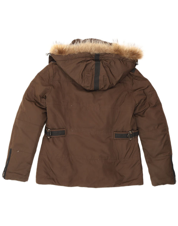 Invicta Veste matelassée à capuche pour femme UK 12 Marron moyen Polyester