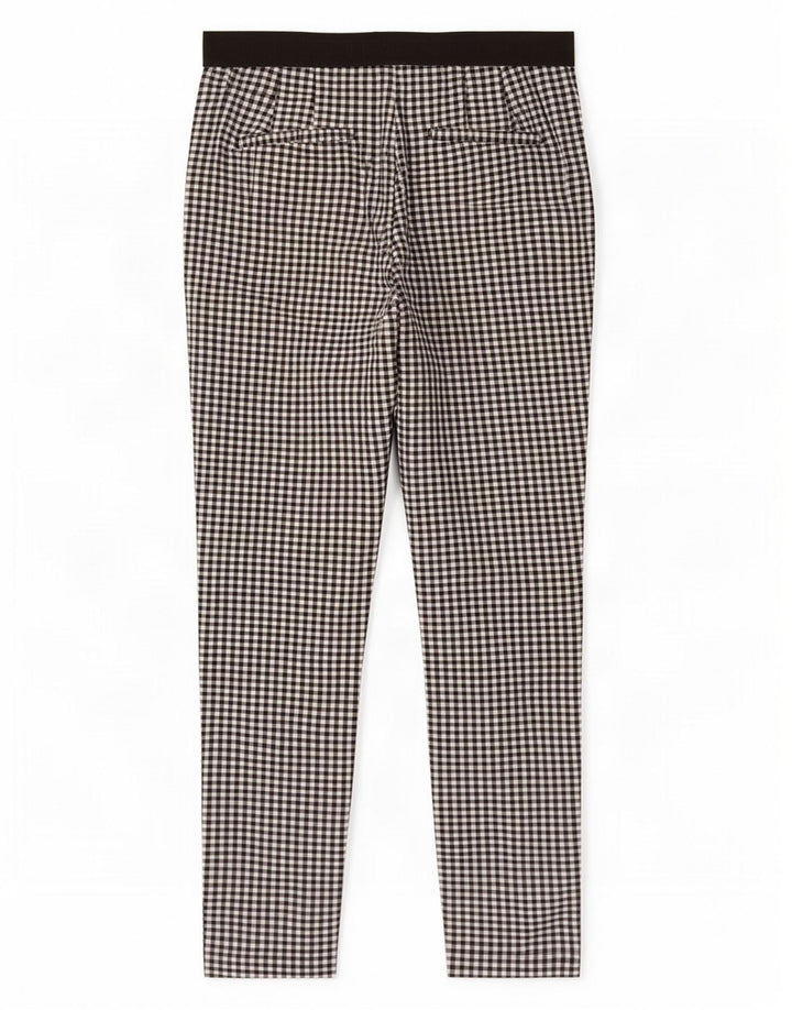 Zara Pantalon Chino Slim Femme Petit W27 L27 Vichy Noir