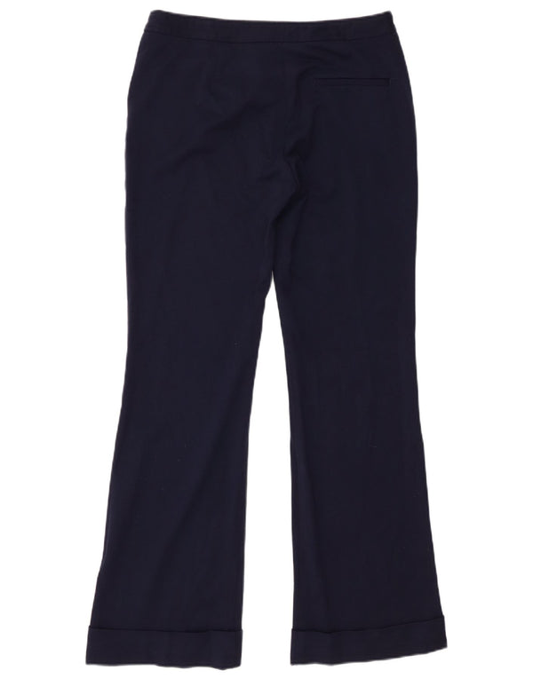 Zara Pantalon décontracté Bootcut Femme Moyen W28 L30 Bleu Marine Polyester