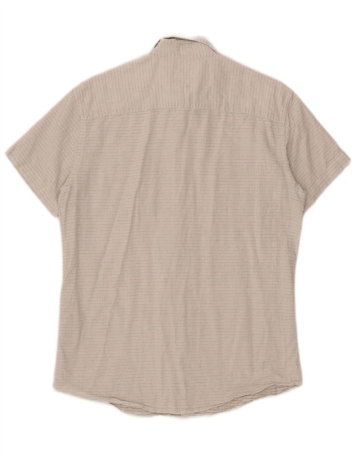 Jack & Jones Chemise à Manches Courtes Homme Blanc Cassé Coton à Pois