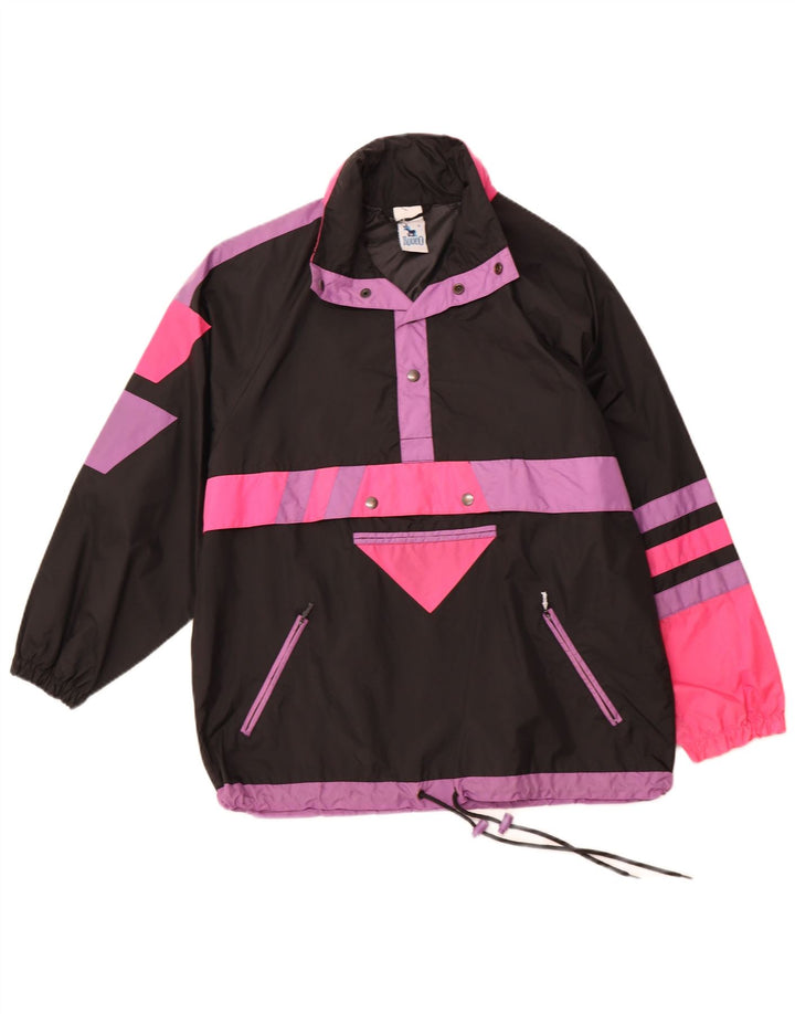 RODEO Veste Anorak à capuche pour homme UK 36 Small Noir Colorblock Nylon