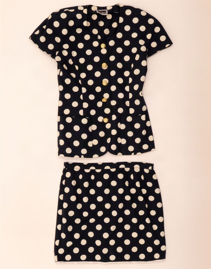 Luisa Spagnoli Ensemble jupe 2 pièces à manches courtes pour femme IT 42 Medium W32 Bleu marine