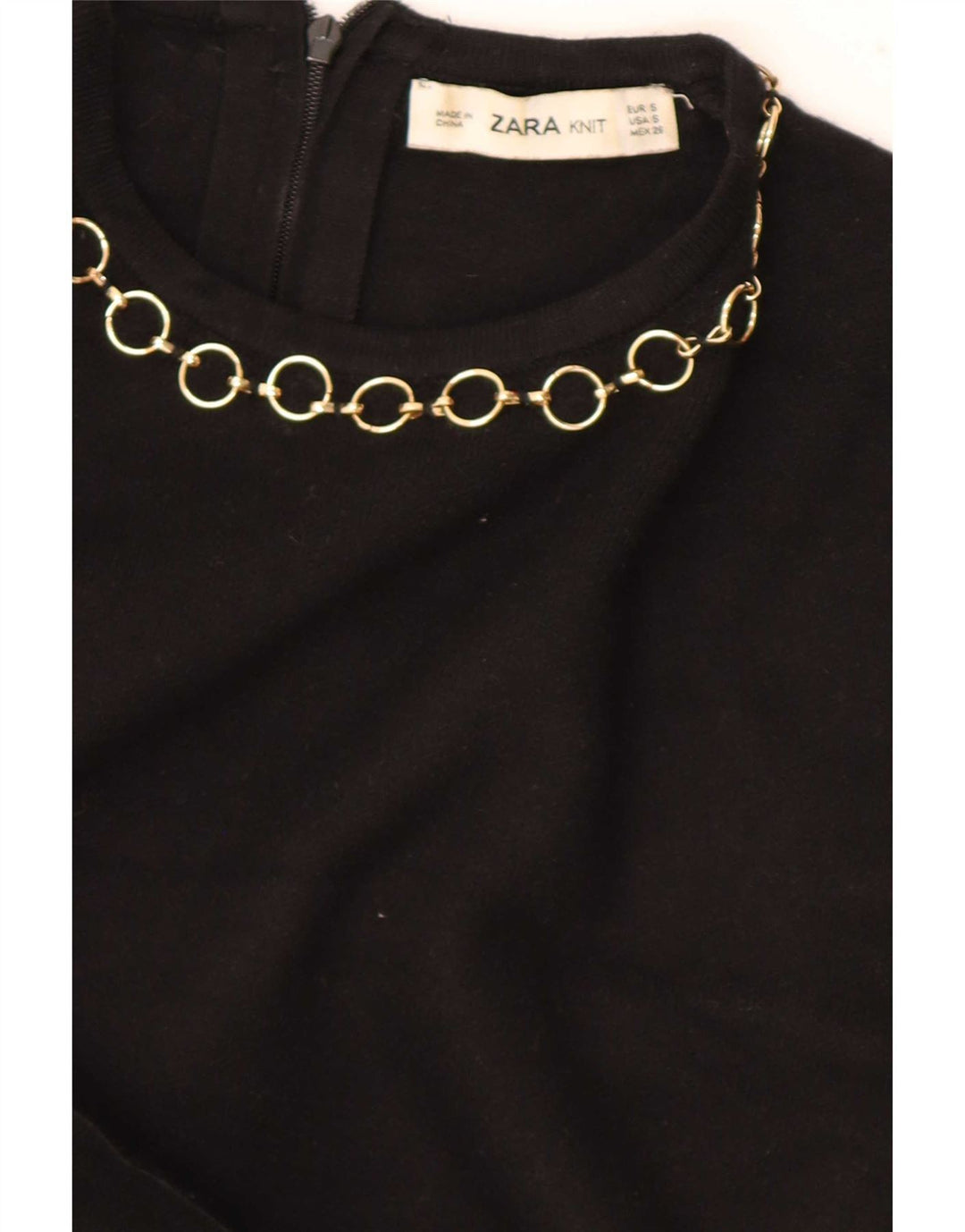 Zara Chemisier Femme Top UK 10 Petit Noir