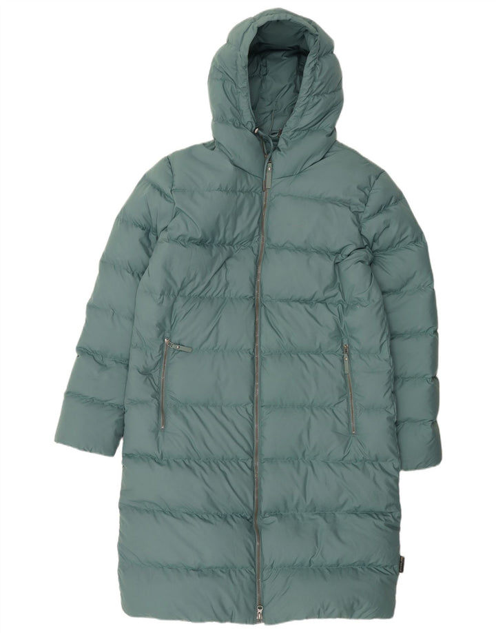 Jack Wolfskin Manteau matelassé surdimensionné à capuche pour femme UK 10/12 Vert moyen