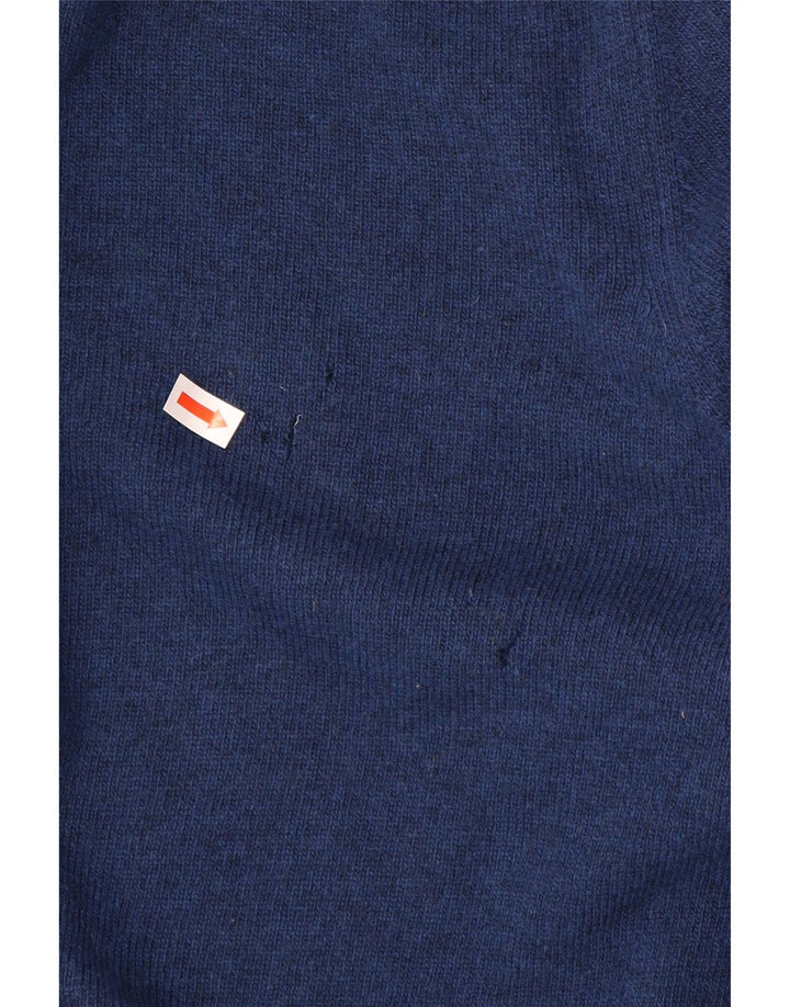 Barbour Pull à col rond pour homme Petit en laine d'agneau bleu marine
