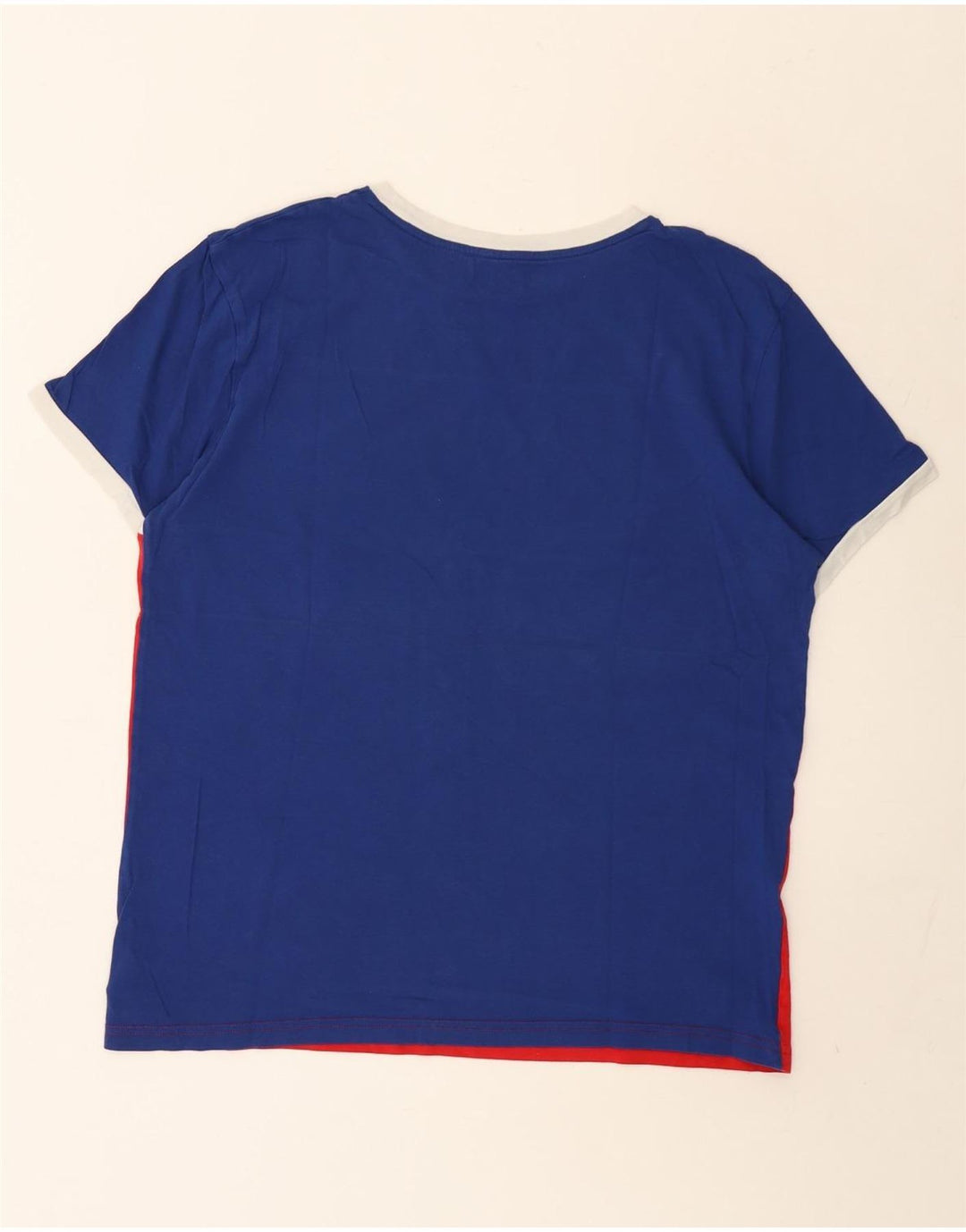 Tommy Hilfiger T-Shirt Graphique Homme Large Multicolore Colourblock