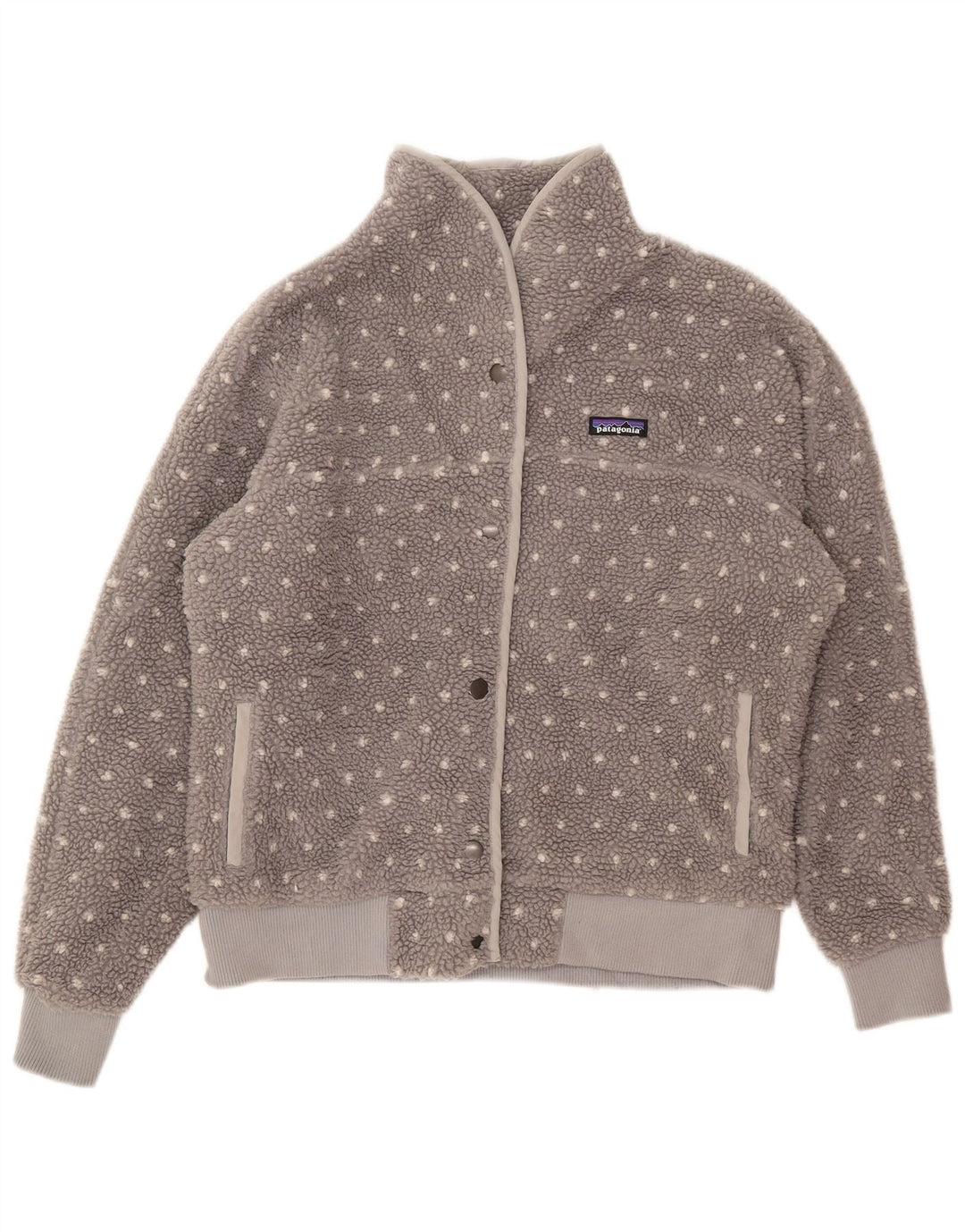 Patagonia Veste polaire femme UK 16 Large gris tacheté polyester
