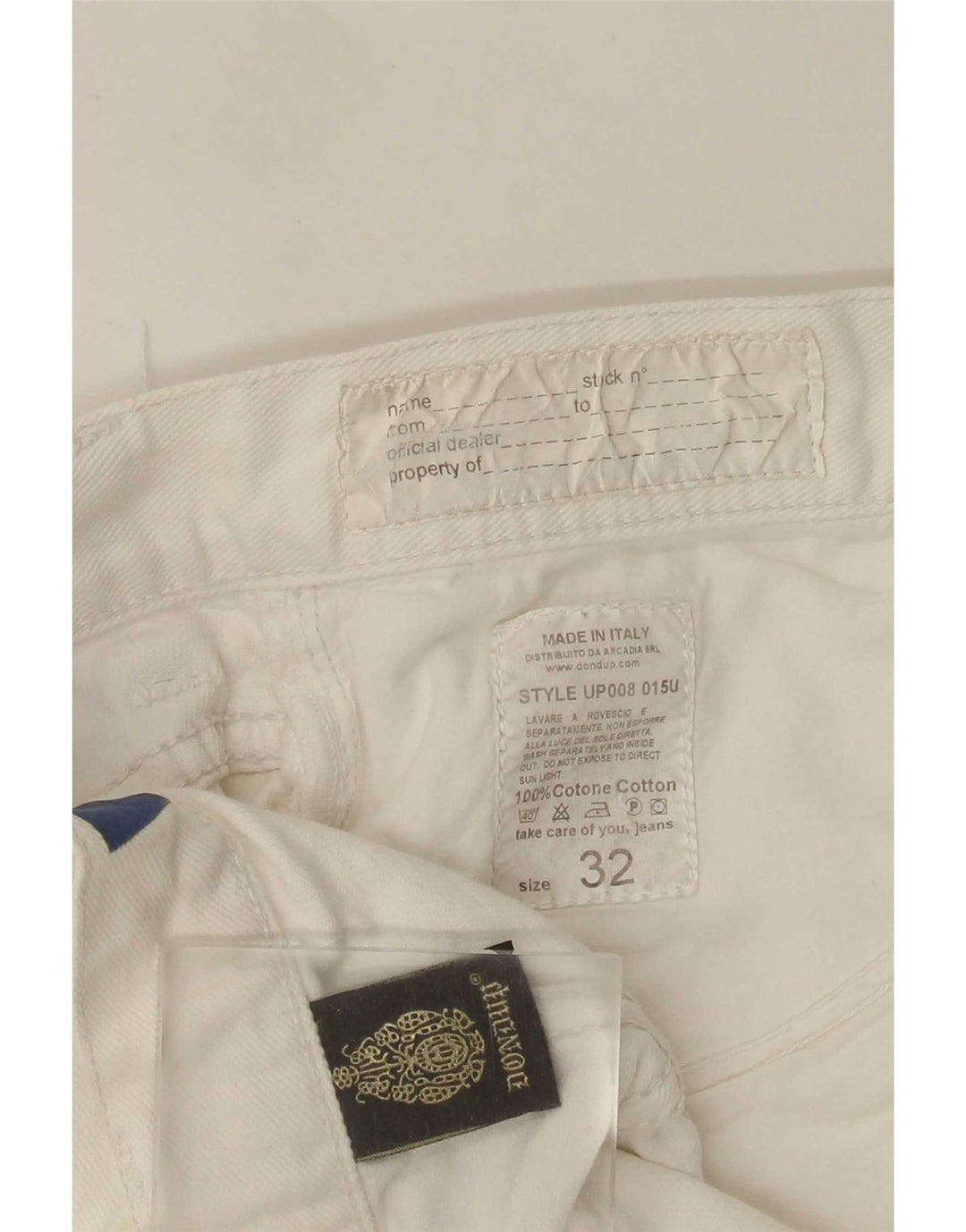 Dondup Jean droit femme W32 L29 coton blanc