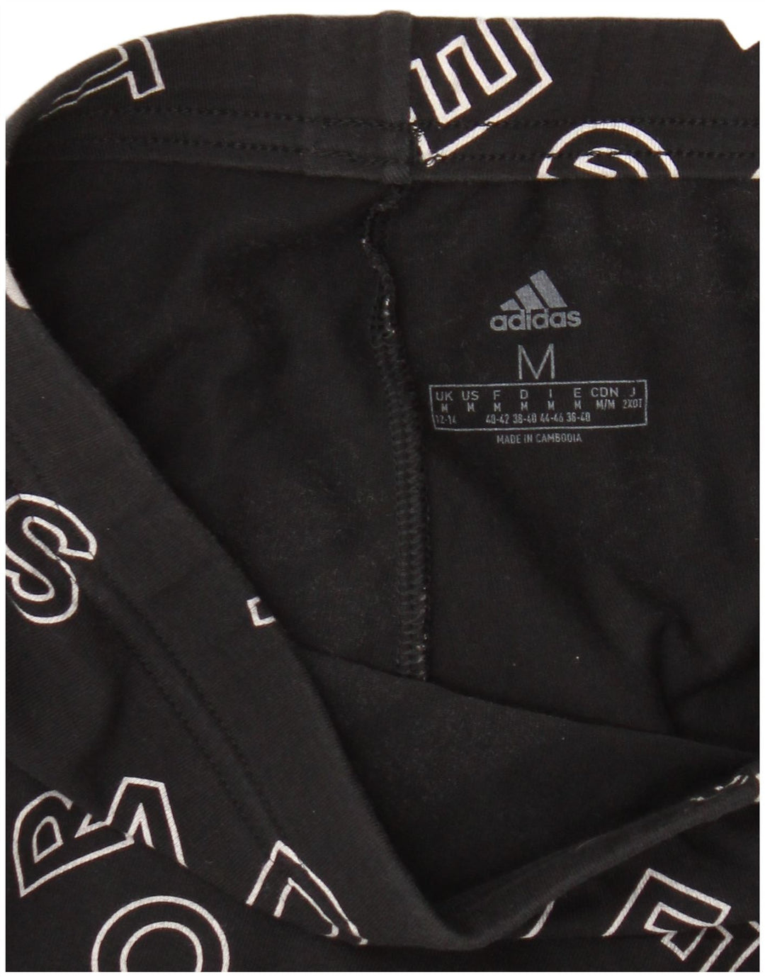 Adidas Legging graphique pour femme UK 12/14 Noir moyen
