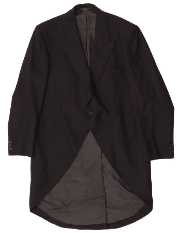 Magee Veste blazer à 1 bouton pour homme UK 40 Grande laine vierge noire