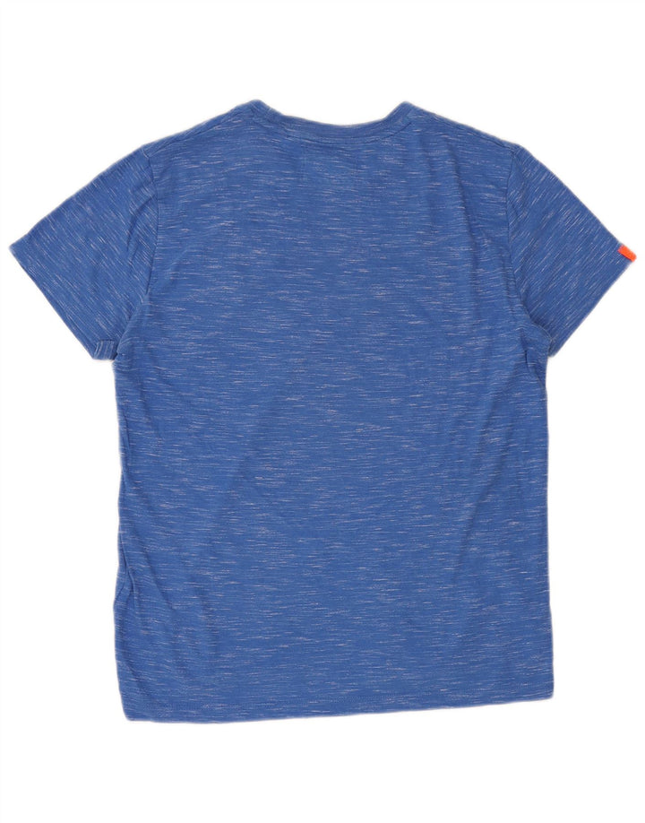 SUPERDRY T-Shirt Homme Top Large Bleu Moucheté Coton