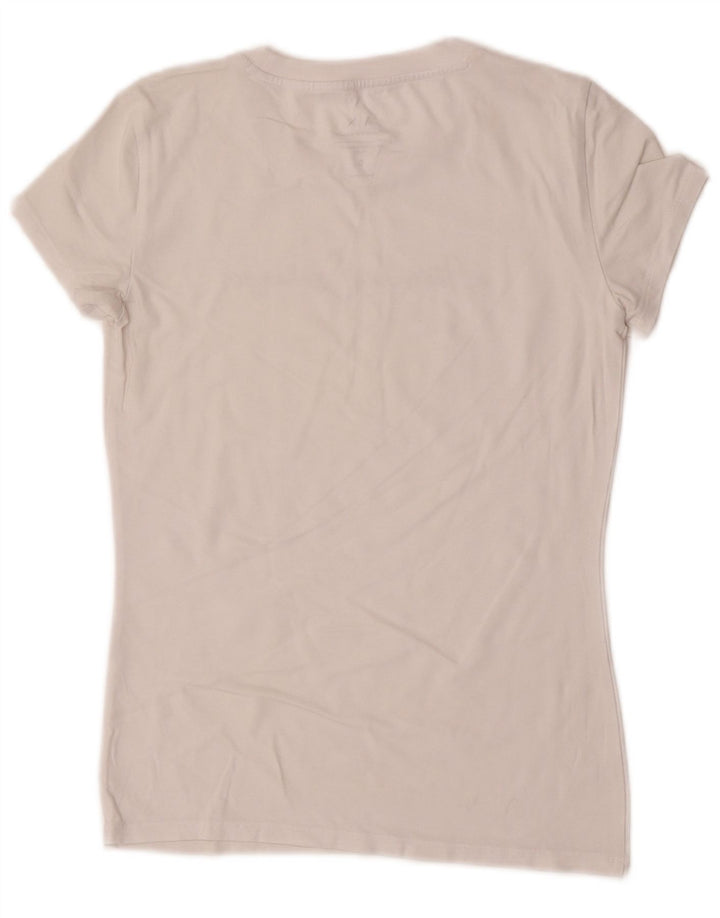 Armani Exchange T-shirt graphique pour femme UK 10 Small Blanc