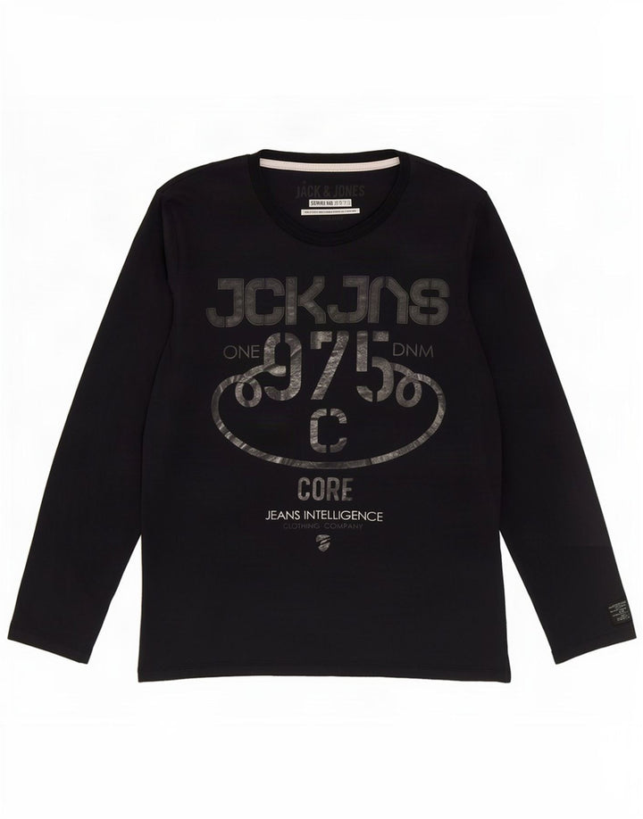 Jack & Jones Haut graphique à manches longues pour hommes, grand bleu marine
