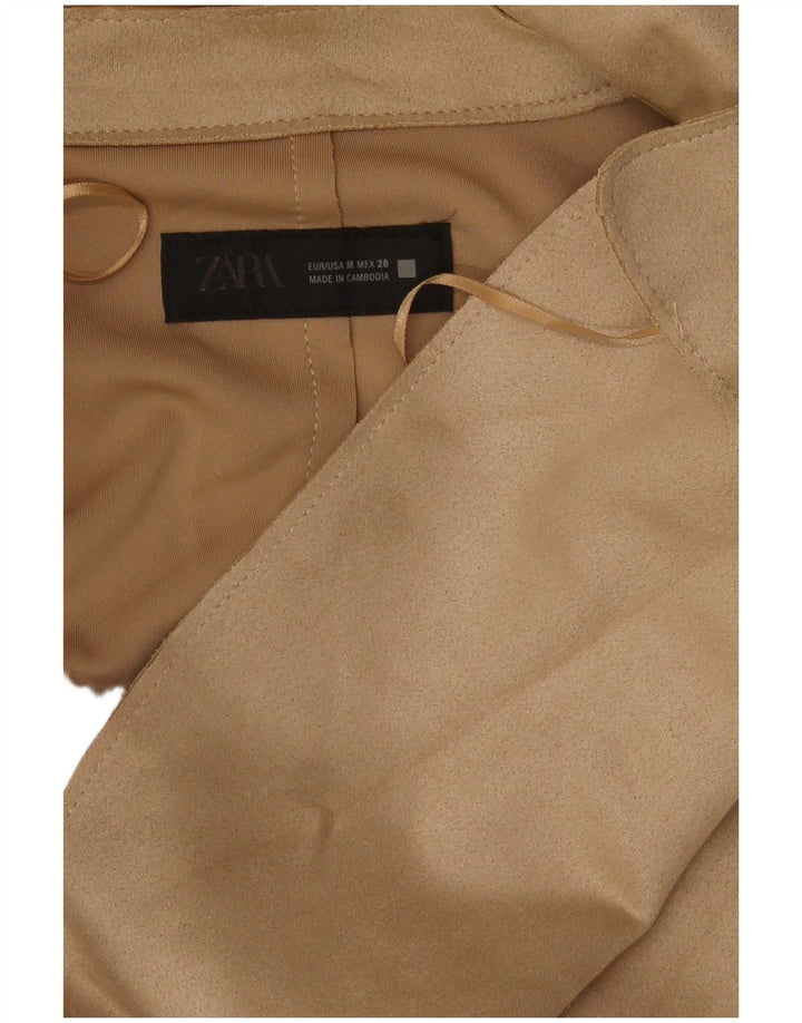 Zara Trench Femme UK 44 Polyester Beige Moyen
