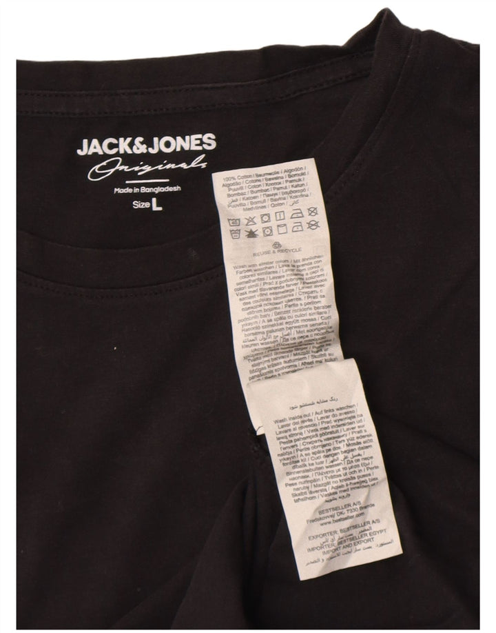 Jack & Jones T-Shirt Homme Haut Large Noir Coton
