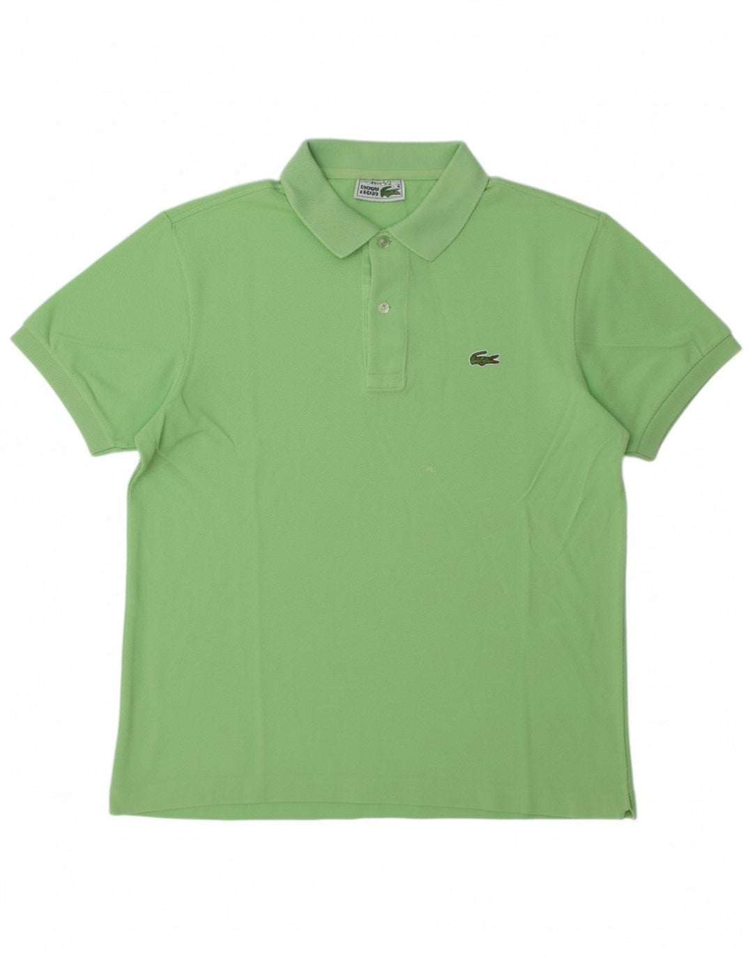 LACOSTE Mens Polo Shirt Size 3 Small Green Cotton