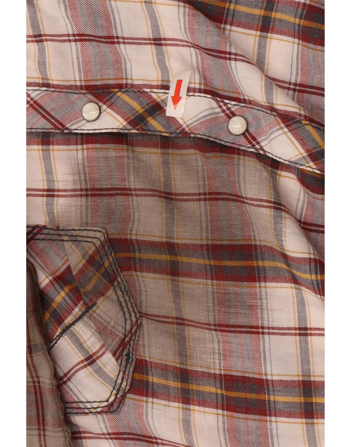 BKE Chemise en flanelle à carreaux pour homme XL en coton à carreaux bordeaux