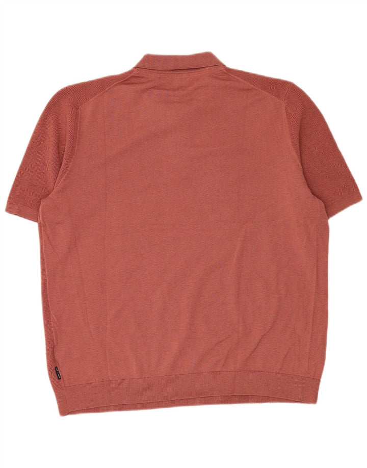 Ted Baker Polo Homme Taille 6 2XL Rouge Polyester