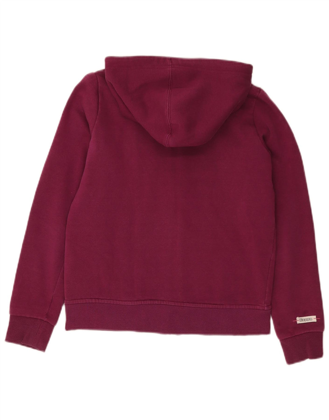 KAPPA Pull à capuche zippé pour femme UK 6 XS Coton bordeaux