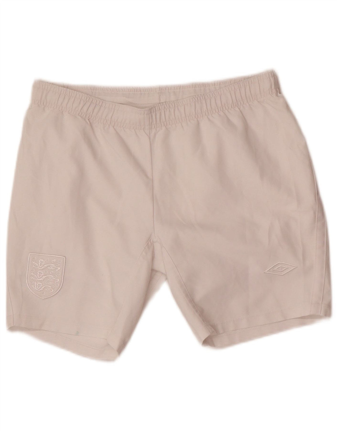 Umbro Short de Sport England Garçon 11-12 ans Blanc Polyester