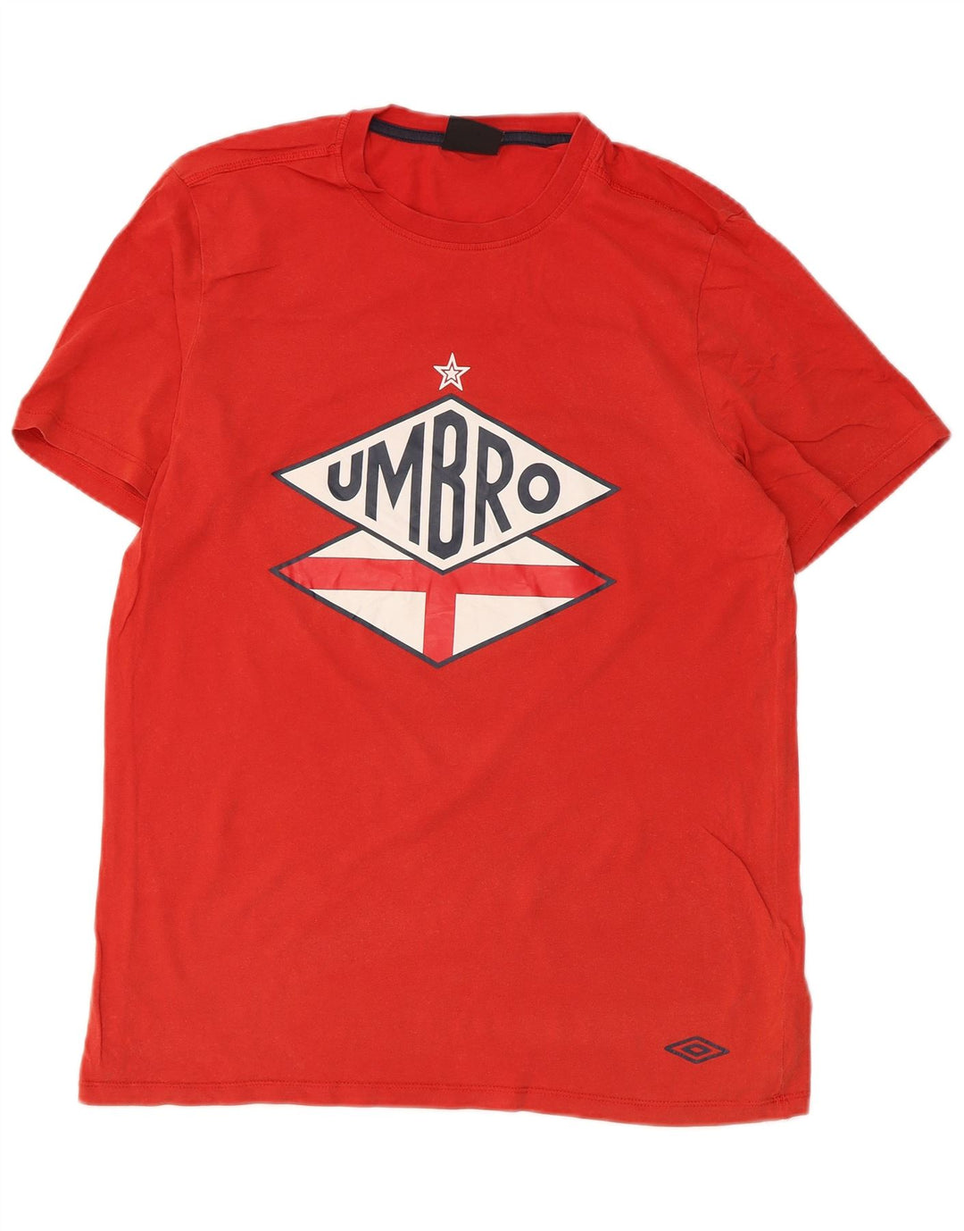 Umbro T-Shirt Graphique Homme Rouge Moyen Coton