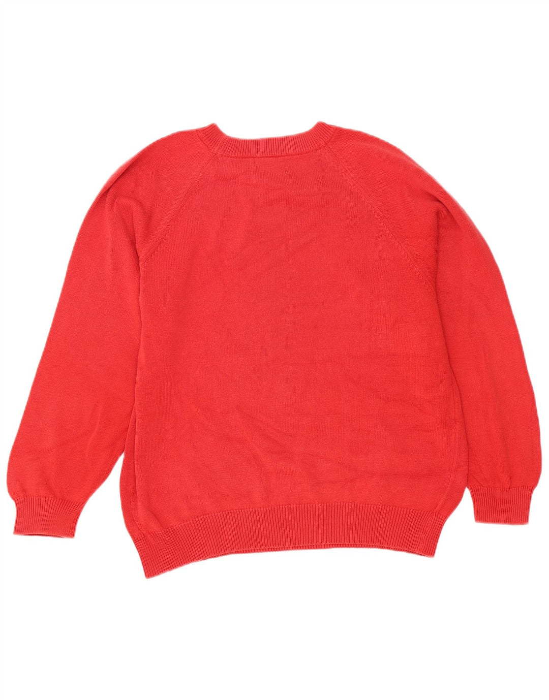 Benetton Pull Col Rond Homme Rouge Moyen Coton