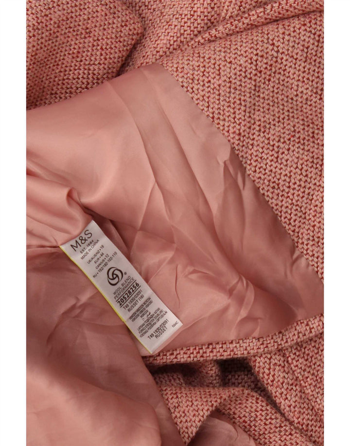 Marks & Spencer Manteau croisé pour femme UK 16 Large Rose Polyester