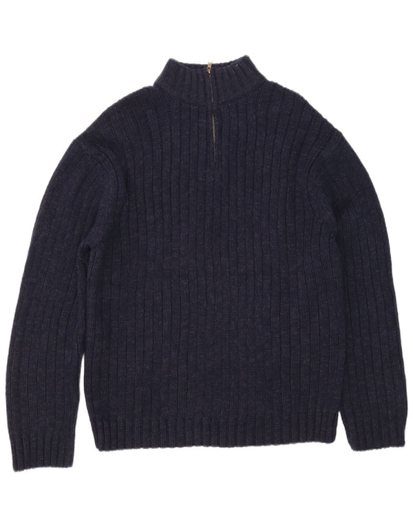 Marks & Spencer Pull col zippé pour homme 2XL Bleu marine Acrylique