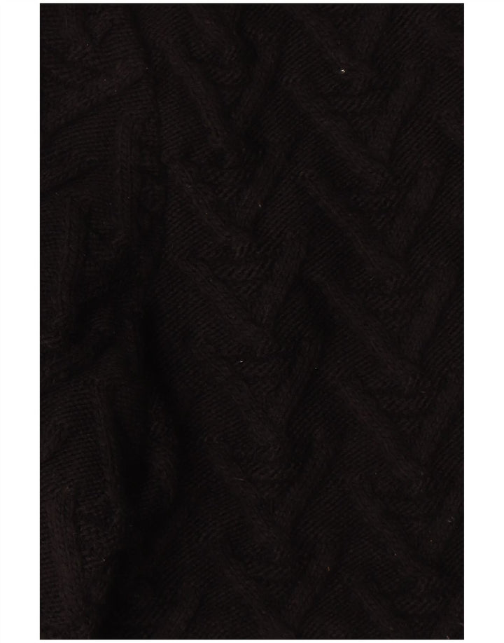 Zara Pull ras du cou pour hommes, grand, acrylique noir