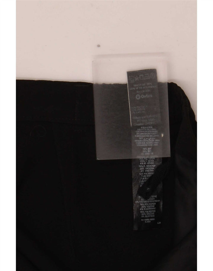 Marks & Spencer Pantalon de costume droit pour femme UK 14 Medium W34 L30 Noir