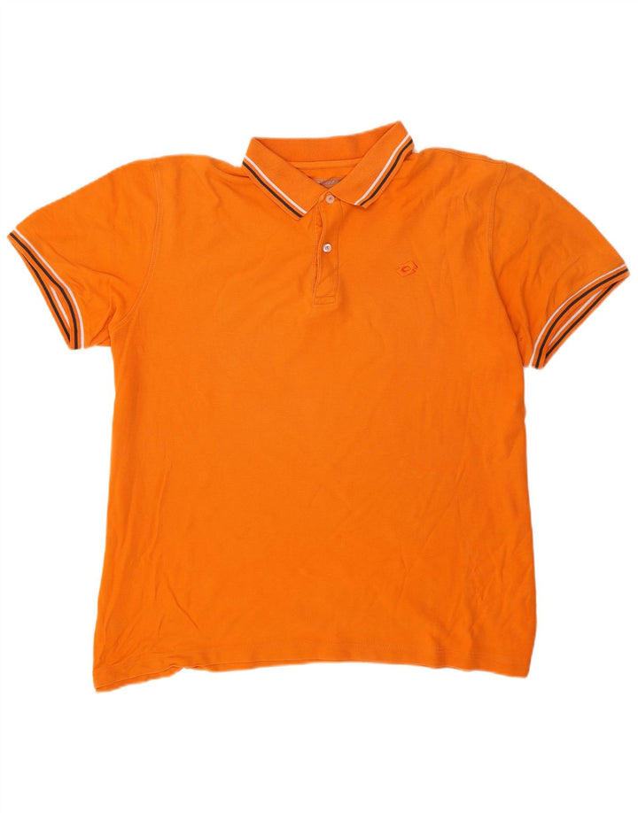 Lotto Polo Homme 3XL Rayé Orange