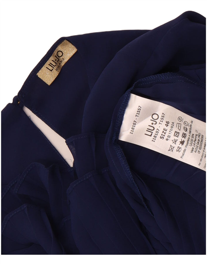 Liu Jo Femme Chemisier à Manches 3/4 Top IT 46 Large Bleu Marine Polyester
