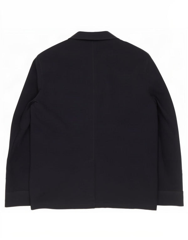 Zara Veste Blazer 3 Boutons Homme UK 40 Large Bleu Marine Polyester