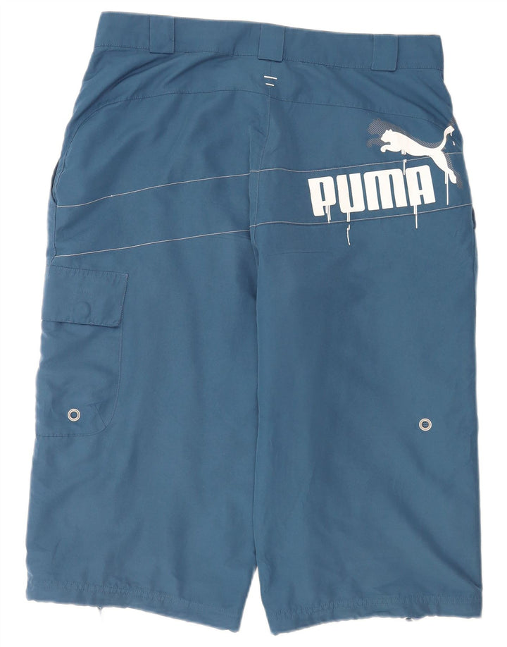 Puma Short Cargo Graphique Homme Moyen W30 Bleu