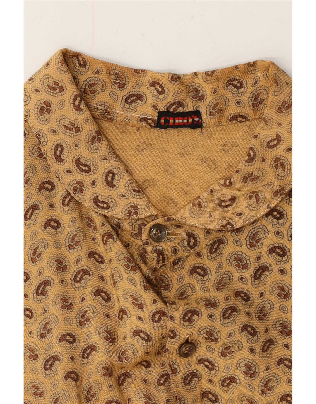 Chemise à manches courtes Vintage pour hommes, motif cachemire Beige moyen