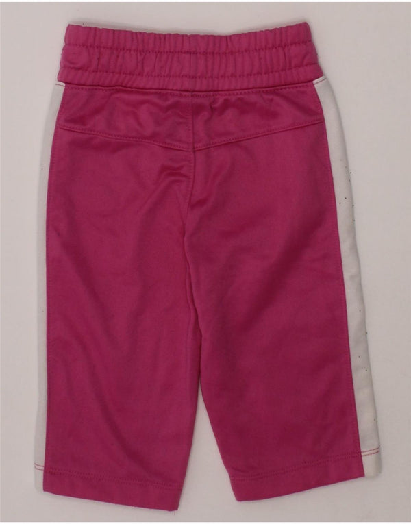 NIKE Baby Girls Tracksuit Trousers 6-9 Months  Pink Colourblock Polyester