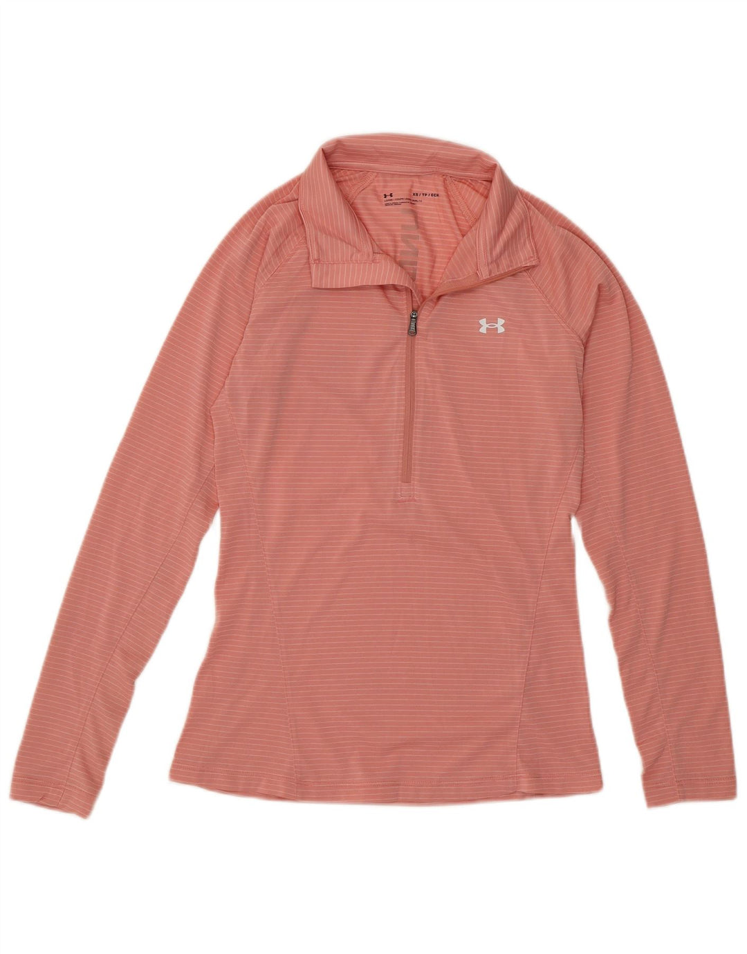 UNDER ARMOUR Womens Graphic Pullover Tracksuit Top UK 6 XS Pink Striped