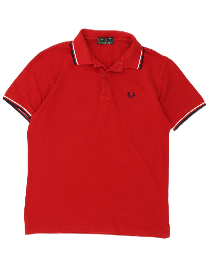 Fred Perry Polo Homme Rouge Moyen Rayé Coton