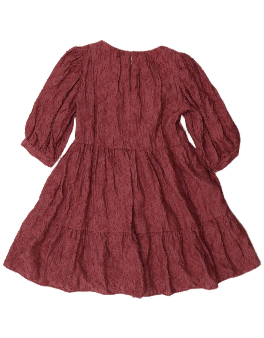 Zara Robe trapèze à manches 3/4 pour femme UK 6 XS Rose Floral Viscose Bohème