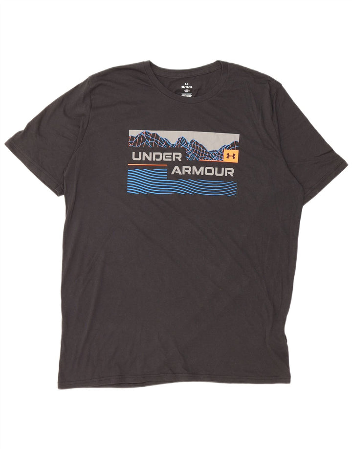 Under Armour T-Shirt Graphique Homme XL Noir Coton
